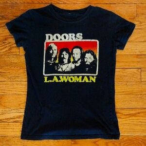 Vintage Band Graphic Tee in Black